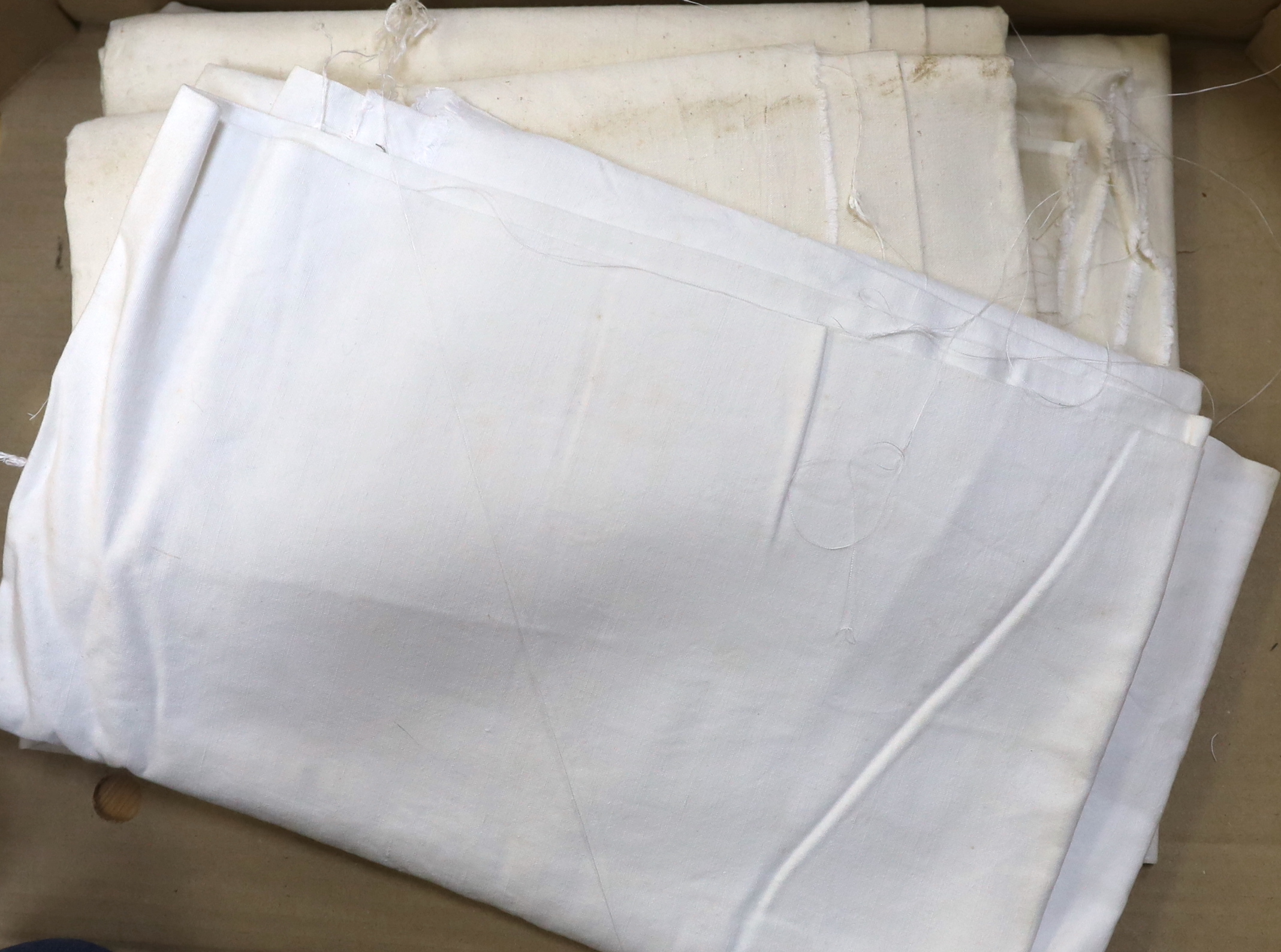 Various lengths of French linen sheeting